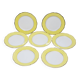 7 Vintage KG Lunéville Plates Jonquille Model Diameter 19.5 Cm