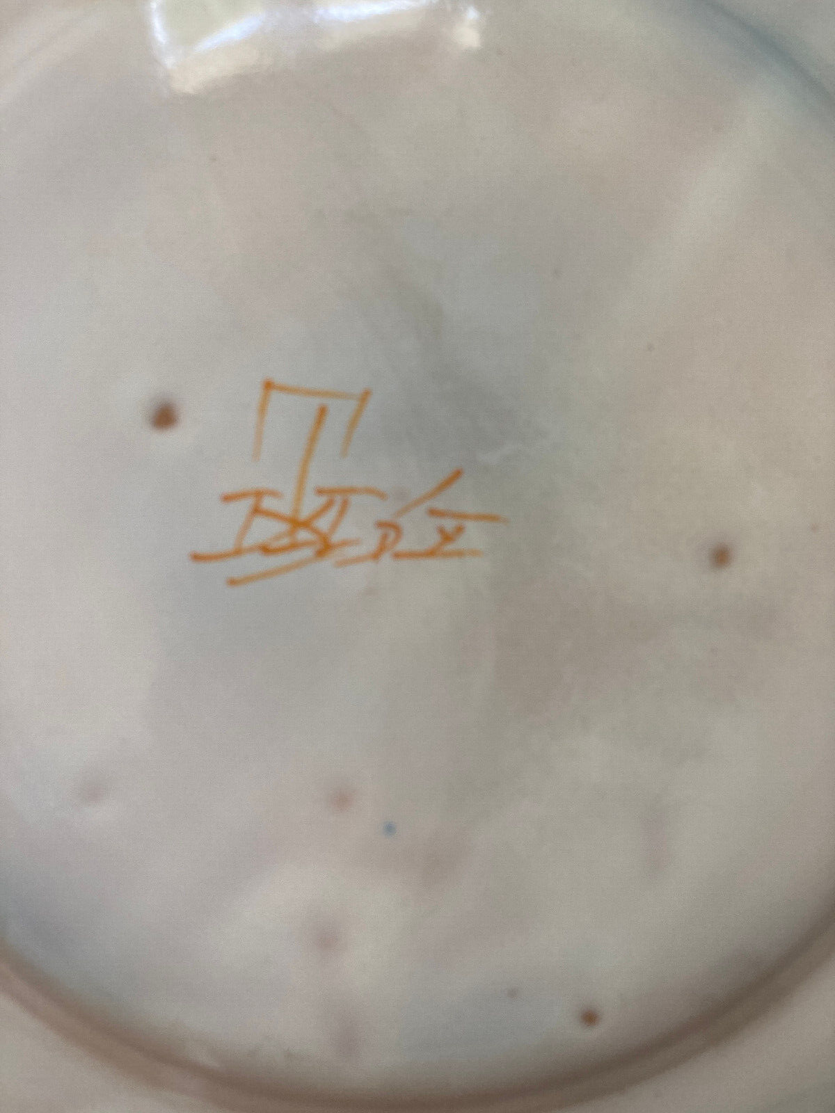 2 plates faience of Moustiers - blue decoration in the taste of the eighteenth