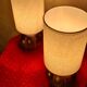 Paire de lampes boules en bois de style scandinave