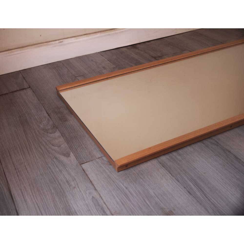 Vintage Scandinavian honey teak mirror