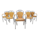 Wicker chairs attributed to Frederick Weinberg, 1960s, set of 6
