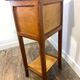 Provincial oak furniture, marble top, ceramic interior.