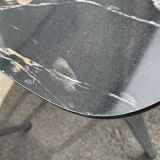 Black marbled formica chairs