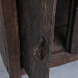 Antique Primitive Wooden Side Cabinet or Console