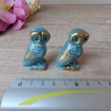 Set of two brass owls made in Greece