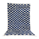Tapis berbère marocain à motif damier bleu et écru – 250 x 147 cm