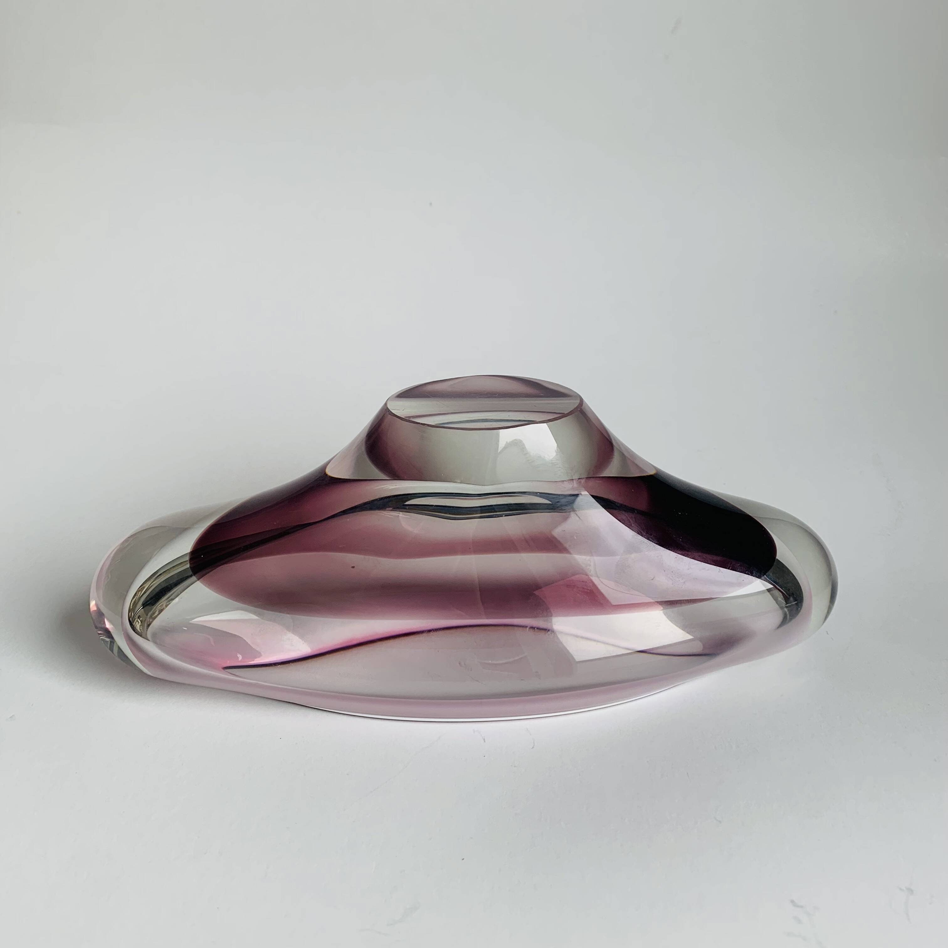 Glass  bowl Chribska Sklarna, Czechoslovakia, 1960s