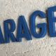 Metal sign letters forming the word GARAGE - vintage workshop