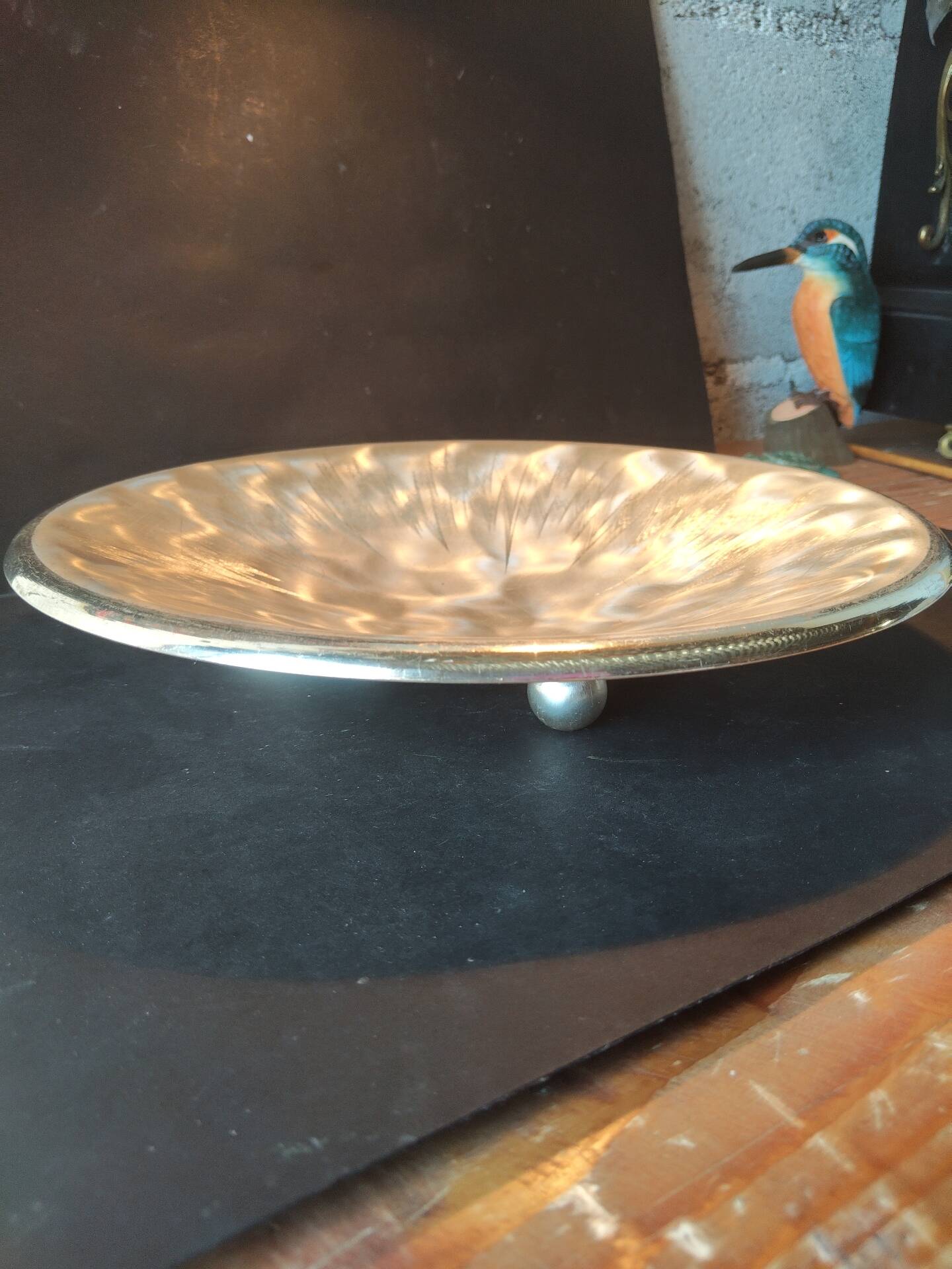 Coupe tripode WMF en laiton argenté, Allemagne, années 1960