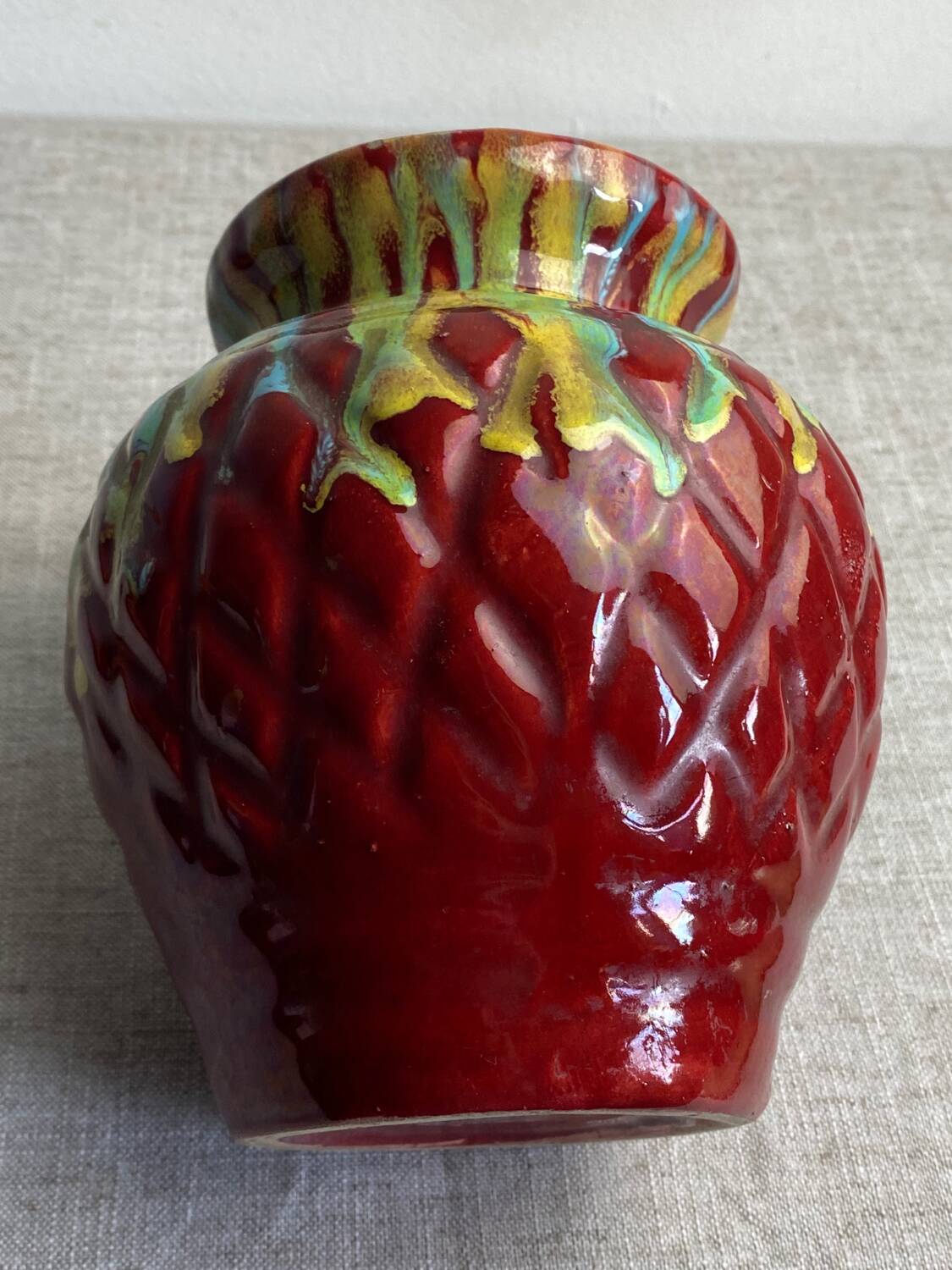 Glazed ceramic vase
