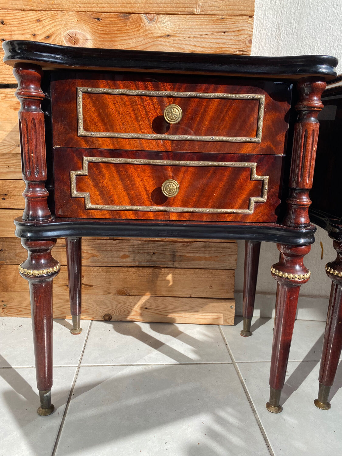 Pair of Louis XVI bedside tables
