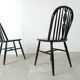Ensemble de 4 chaises de salle à manger Ercol noircies, années 1950