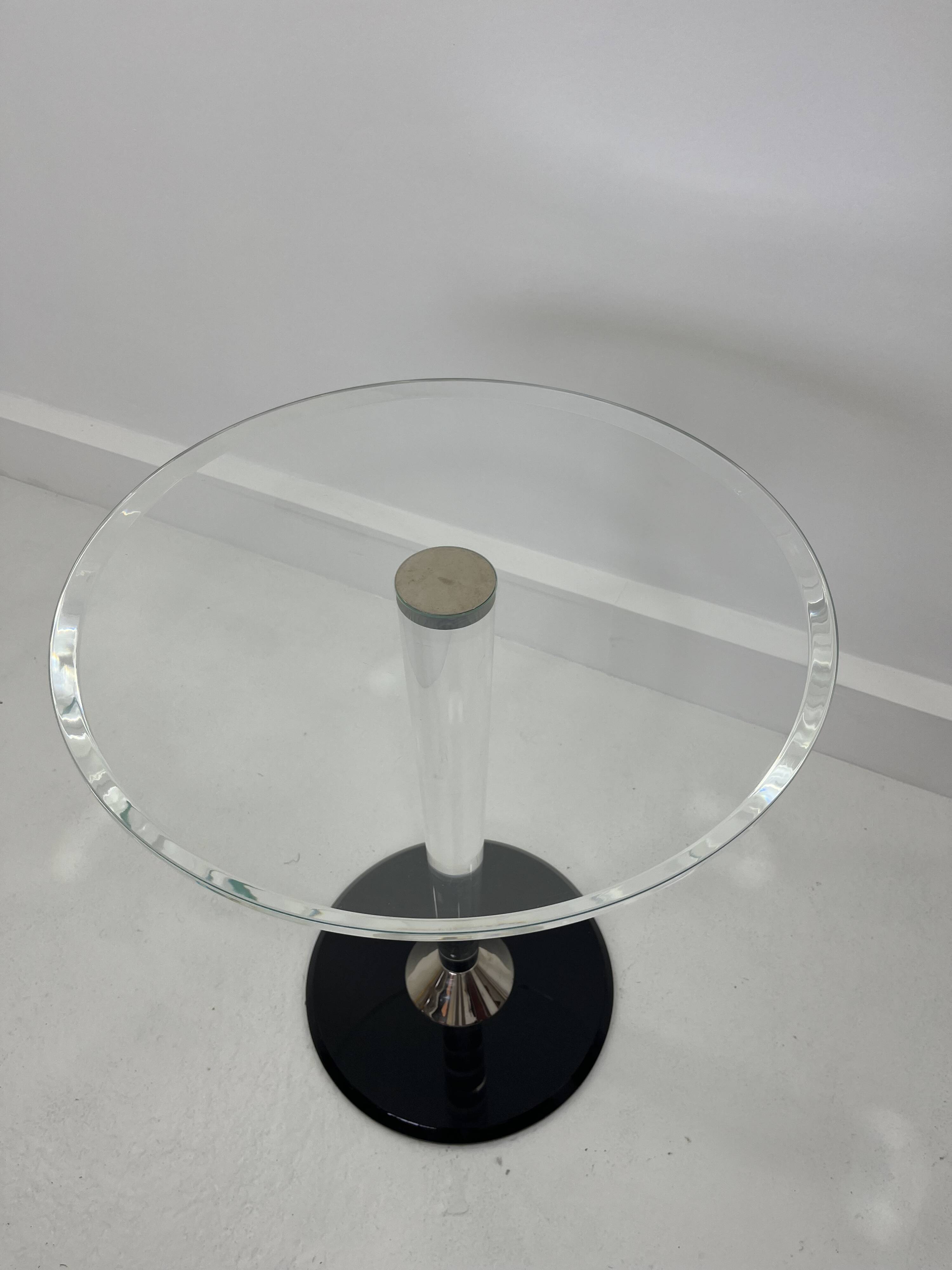 Table basse en acrylique moderne du milieu du siècle, années 1970