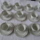Service à café porcelaine Limoges ulim 12 pieces decor argente fond blanc