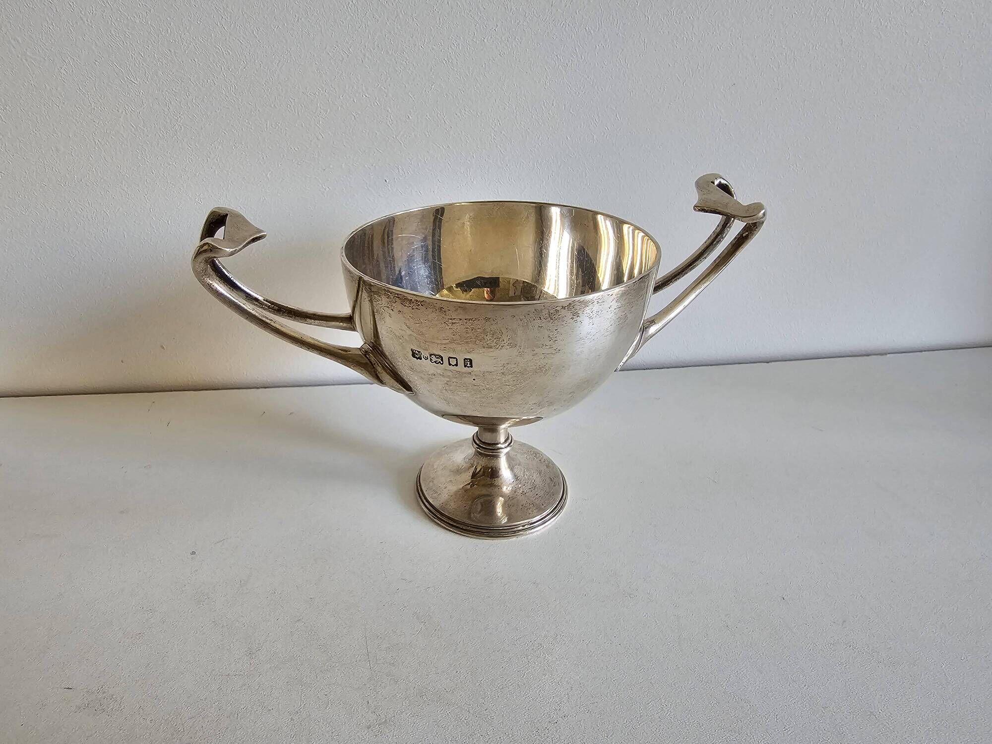 George V Style Solid Silver Cup / Bowl / Cream Pot Sugar Bowl, John & D