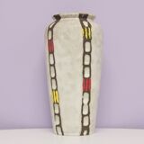 Vase vintage blanc d’allemagne de l’ouest jasba