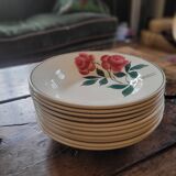 Set of 11 Vernon pattern soup plates, 1940s