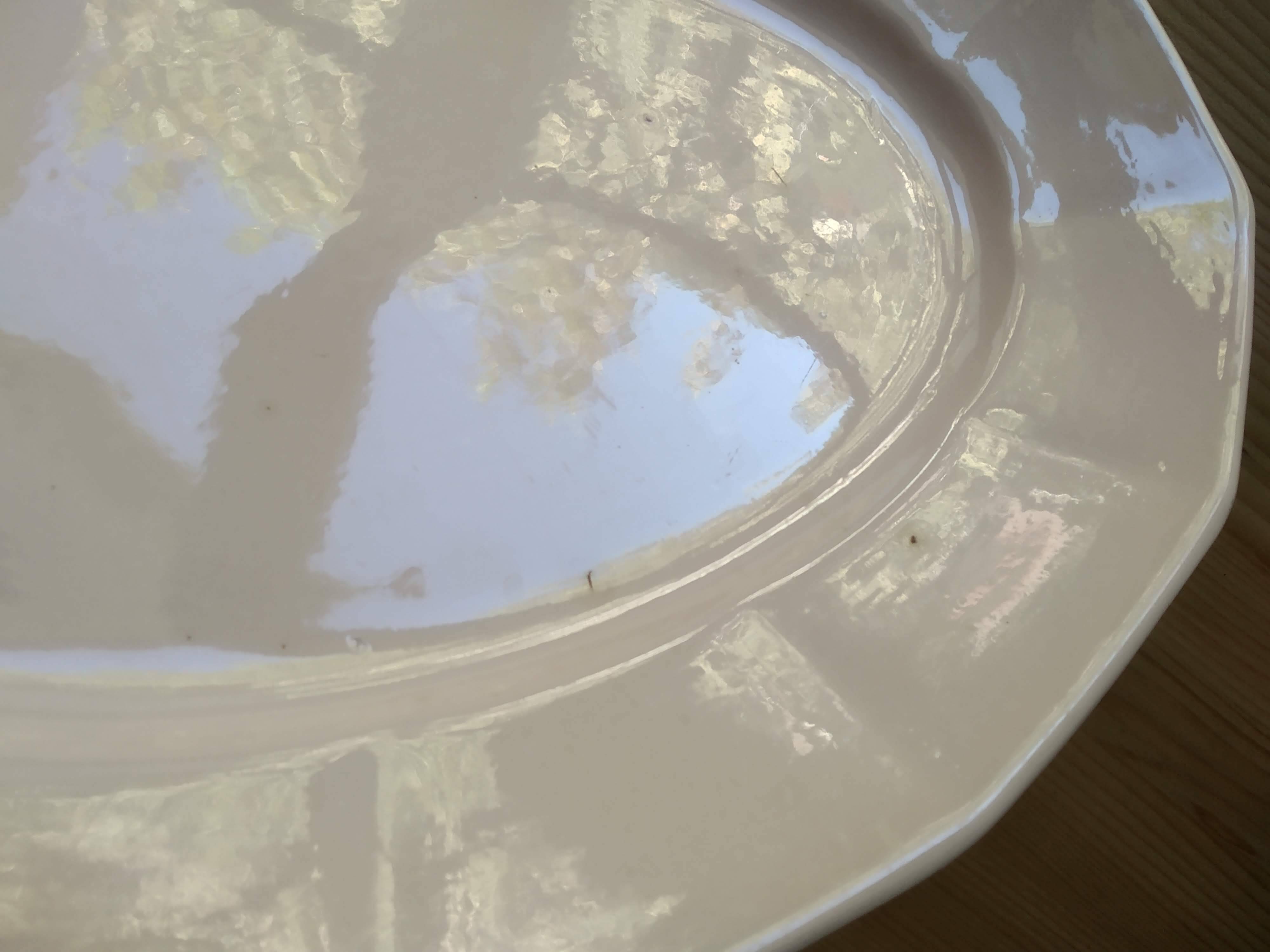 Oval dish Digoin Sarreguemines powder pink