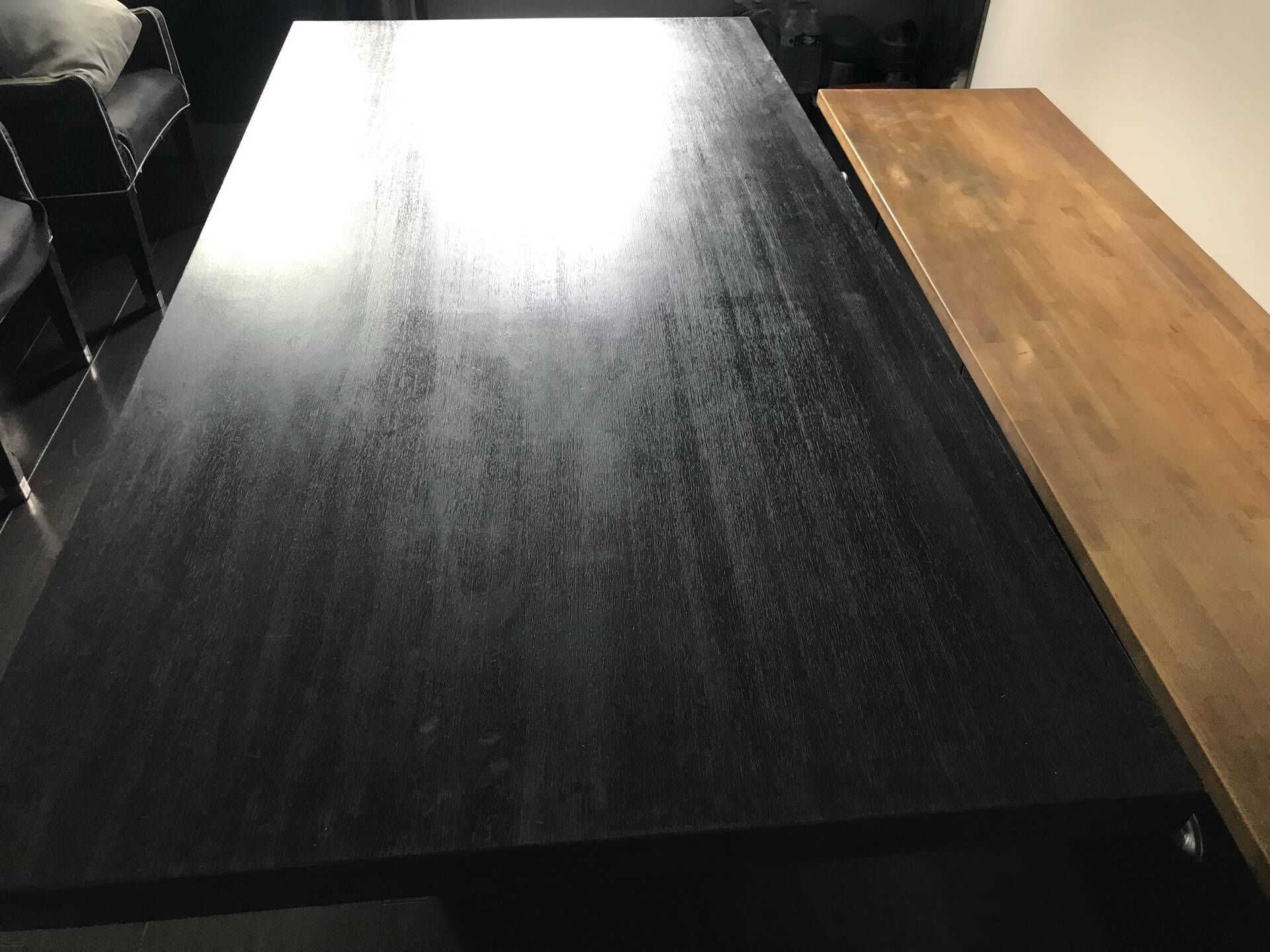 Table à manger Armani Casa - ginza- chêne noirci - 210x105cm