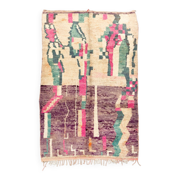 Moroccan Berber Boujaad rug with colorful patterns 2.61x1.57m