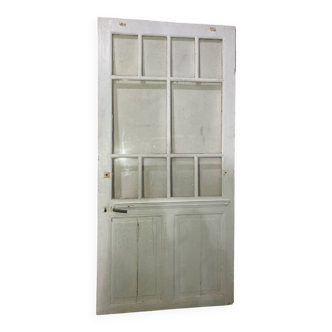 Old glass door style canopy white workshop