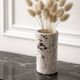 Vase cylindre terre cuite tachetée