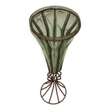 19th-century blown glass vase – Murano style with mount