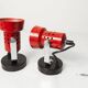 Pair of 1970s red and black wall lights