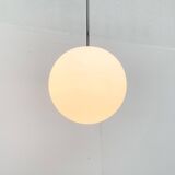 Vintage German space age glass ball pendant lamp by Limburg.