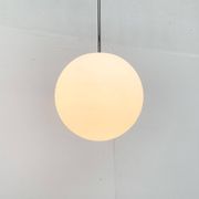 Vintage German space age glass ball pendant lamp by Limburg.