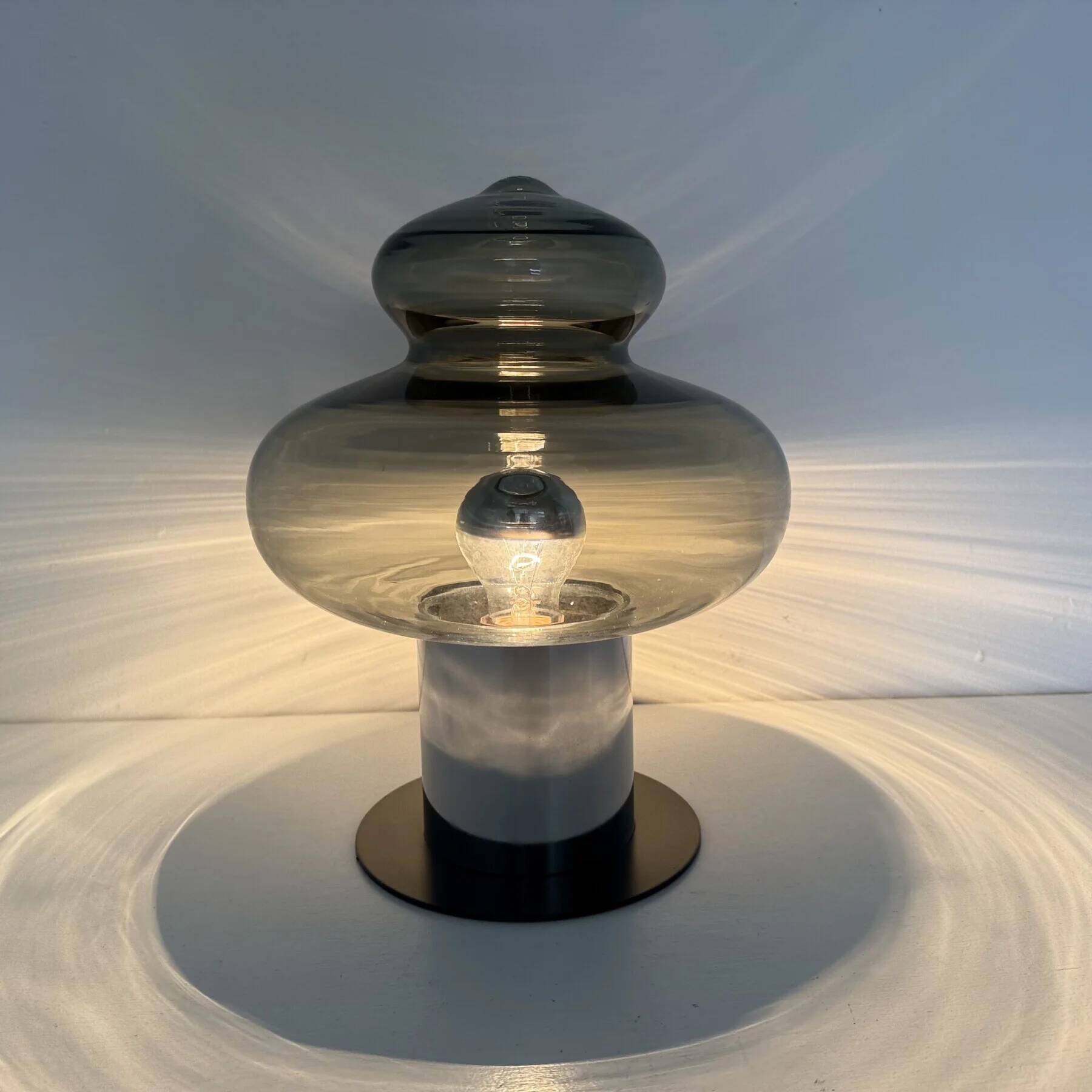 Mid-century Anvia Holland glass table lamp, 1970s