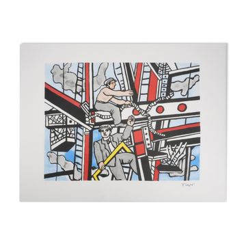 Fernand Léger: The Builders Saluting, signed lithograph
