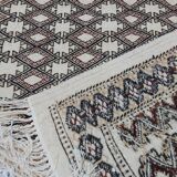 Traditional beige white and Berber brown carpet 206x133cm