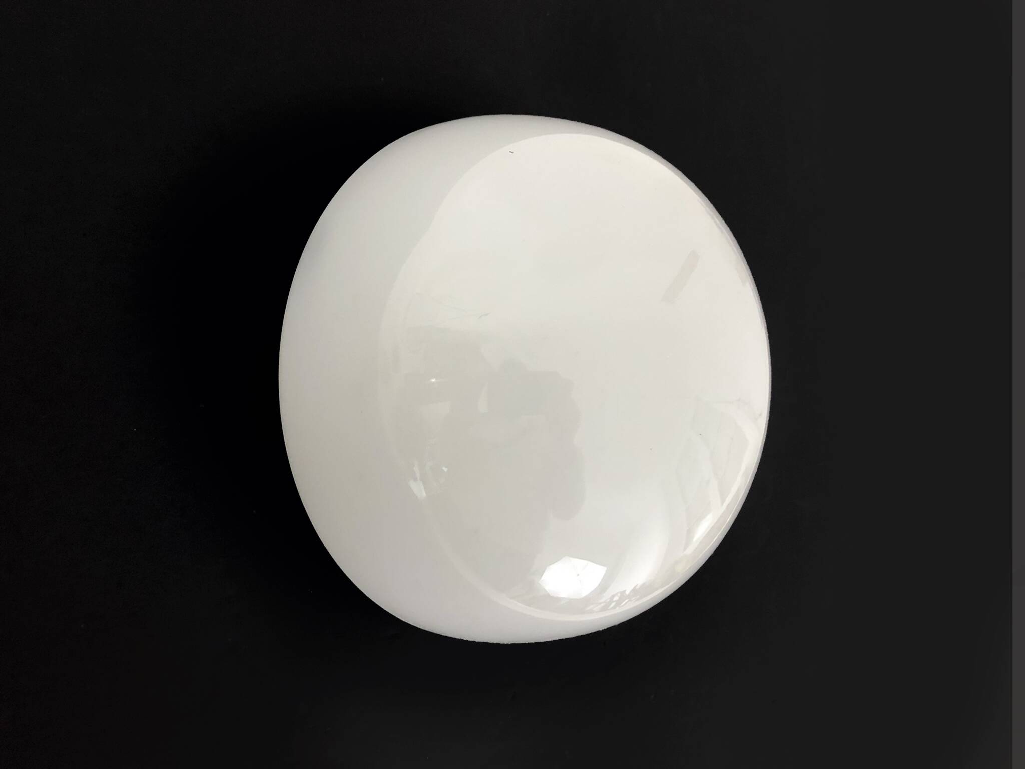 Vintage wall light, white opaline globe. 60s-70s GDR