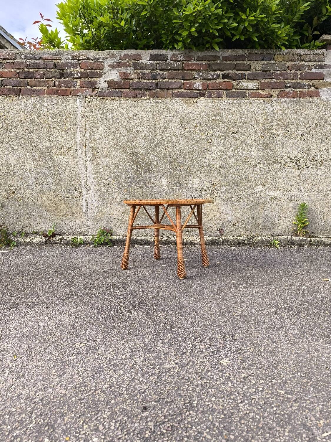 Wicker coffee table 1950