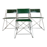 Set of four "X-Line" chairs, Niels Jørgen Haugesen for Magis, Italy, 1977