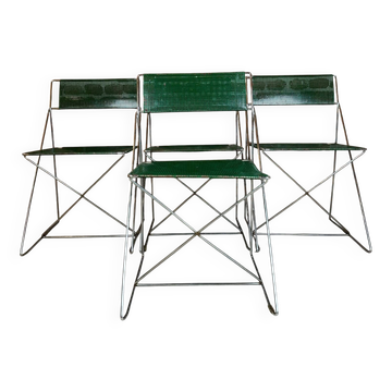 Set of four "X-Line" chairs, Niels Jørgen Haugesen for Magis, Italy, 1977