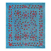 Vintage hand-embroidered Uzbek Suzani 256x305 cm