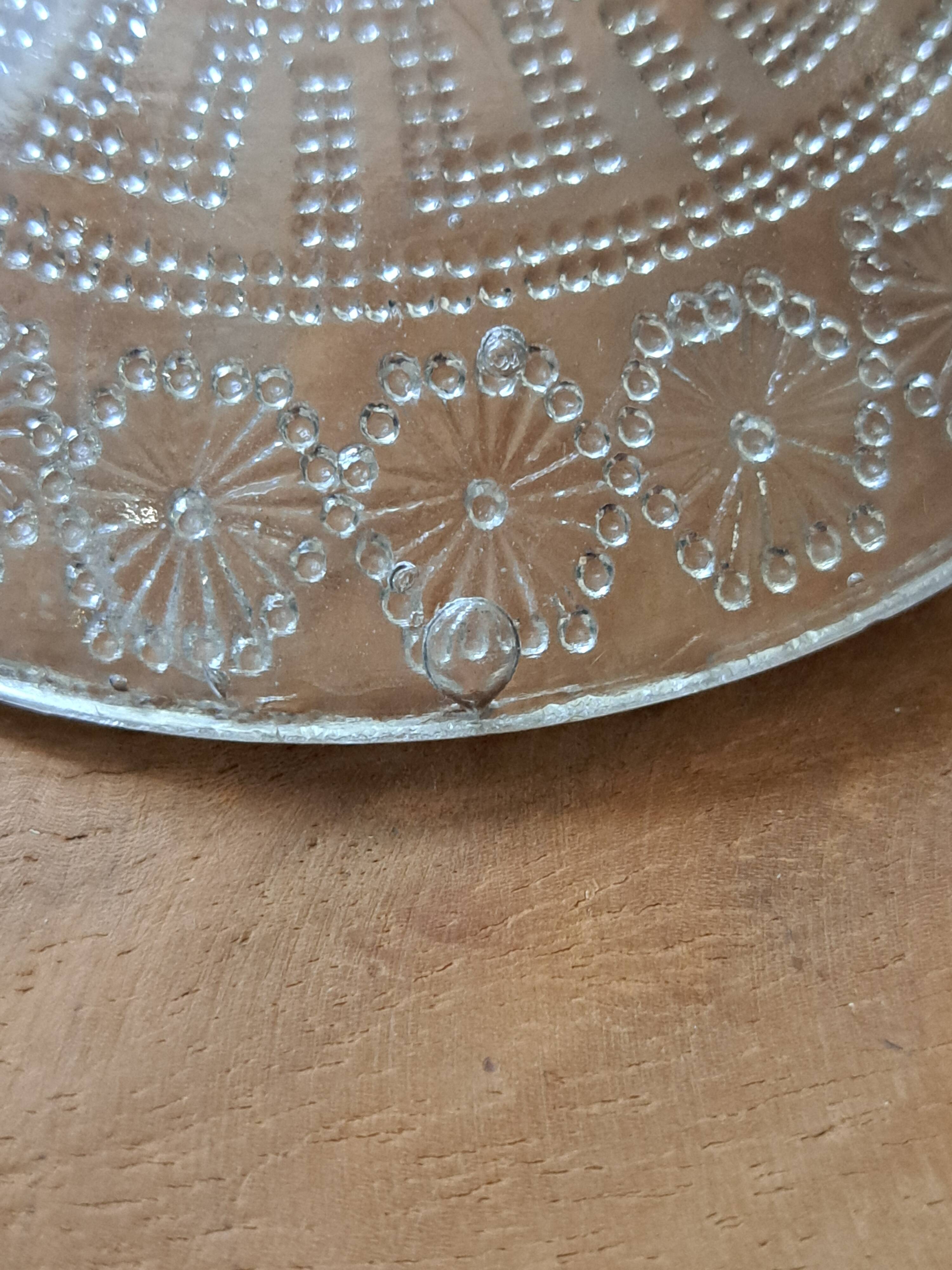 Bonbonnière sucrier sur dormant en verre