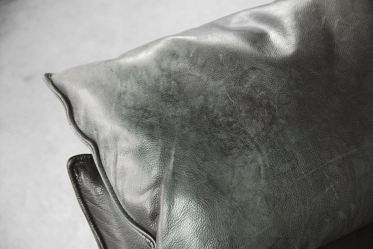 Grey Leather Danish Monza Armchairs by Jens Juul Eilersen for Niels Eilersen, 1970s, Set of 2