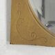Oval gold mirror with faceted edge, 1950s