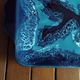 Blue rectangular plate Vallauris