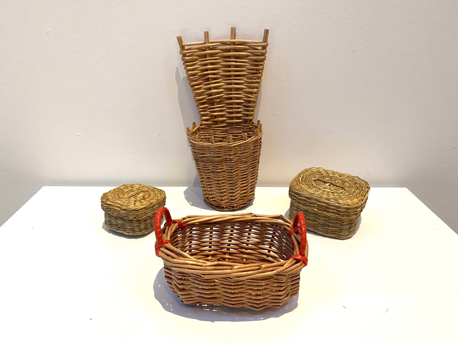Miniature rattan basket from the 70s