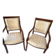 Pair of carved armchairs in Empire style – mahogany wood