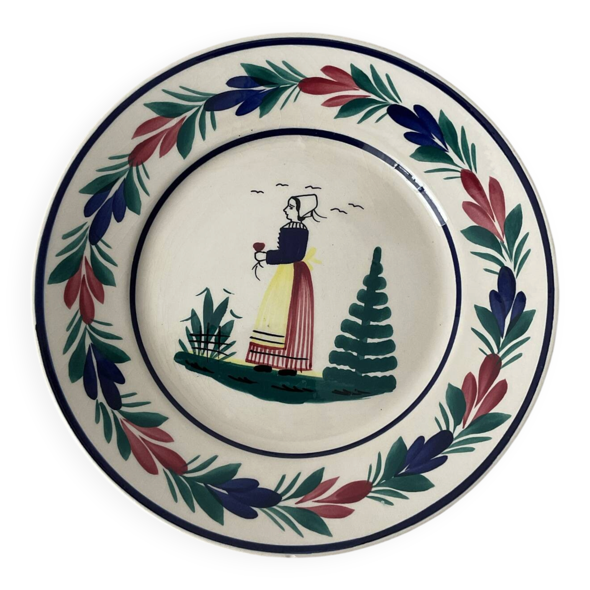 Henriot Quimper plate hand-painted