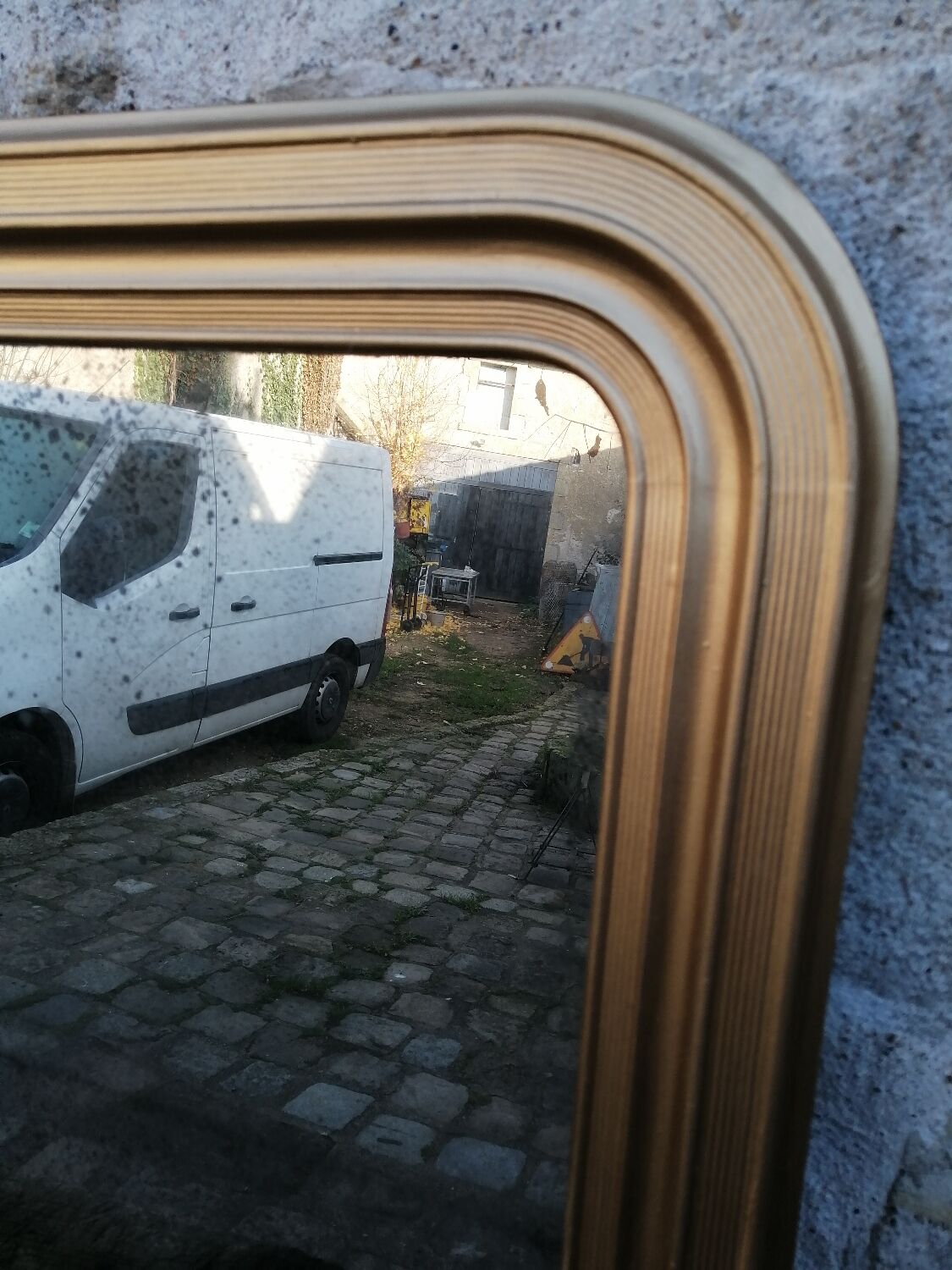 Old mirror gilded 77cm x 51cm