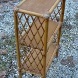 Vintage bamboo and rattan shelf 1960/70