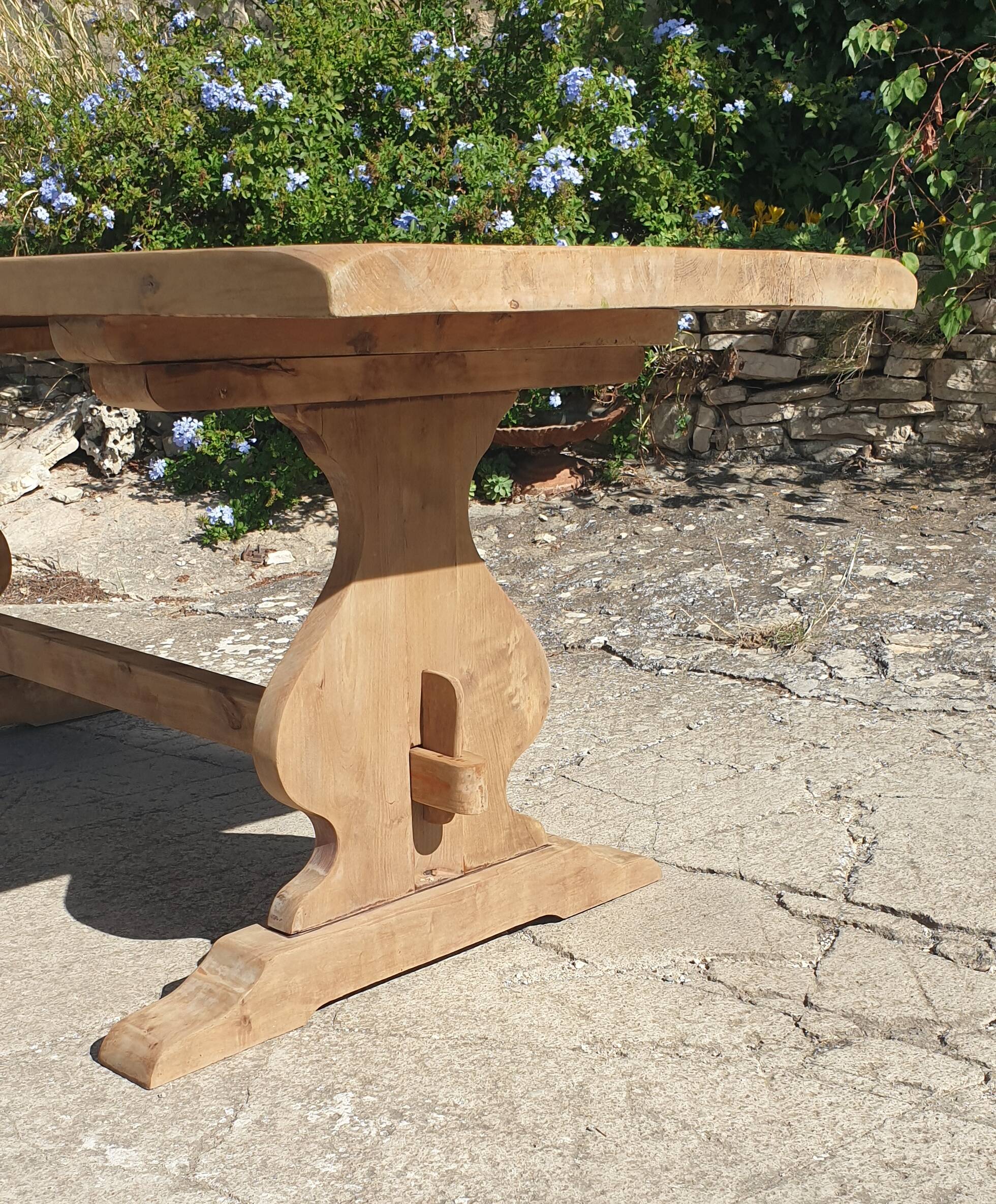 Solid wood farmhouse table