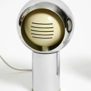 Pair of large Mid Century Space Age chrome table lamps - Made in Italy
