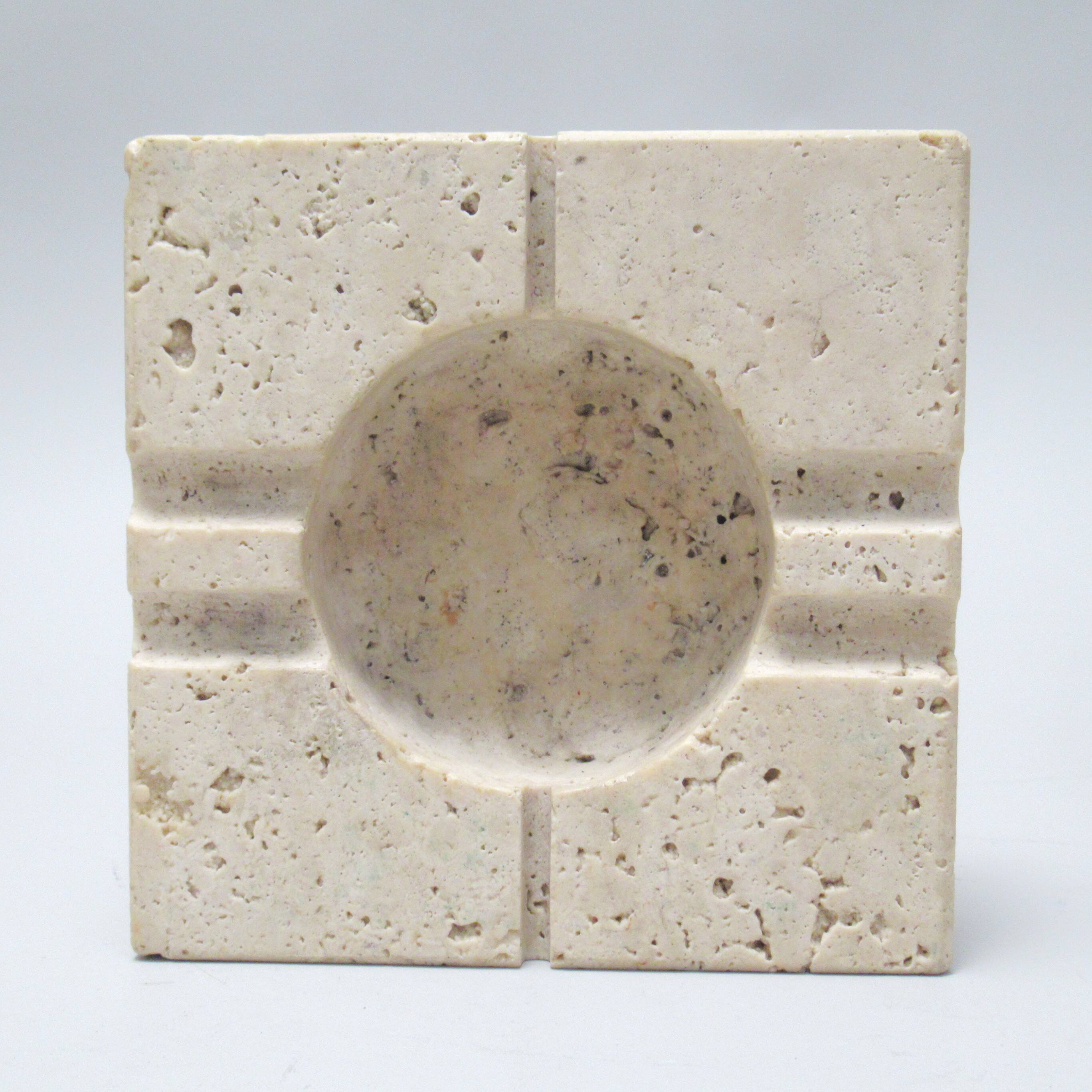 Travertine ashtray Fratelli Mannelli 1970